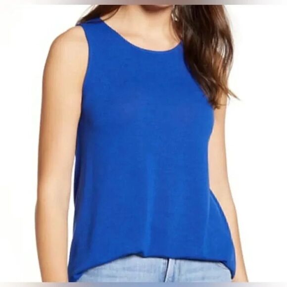 Gybson  Nordstrom Cozy Sleeveless Muscle Tank Royal Blue SZ L - Picture 1 of 16